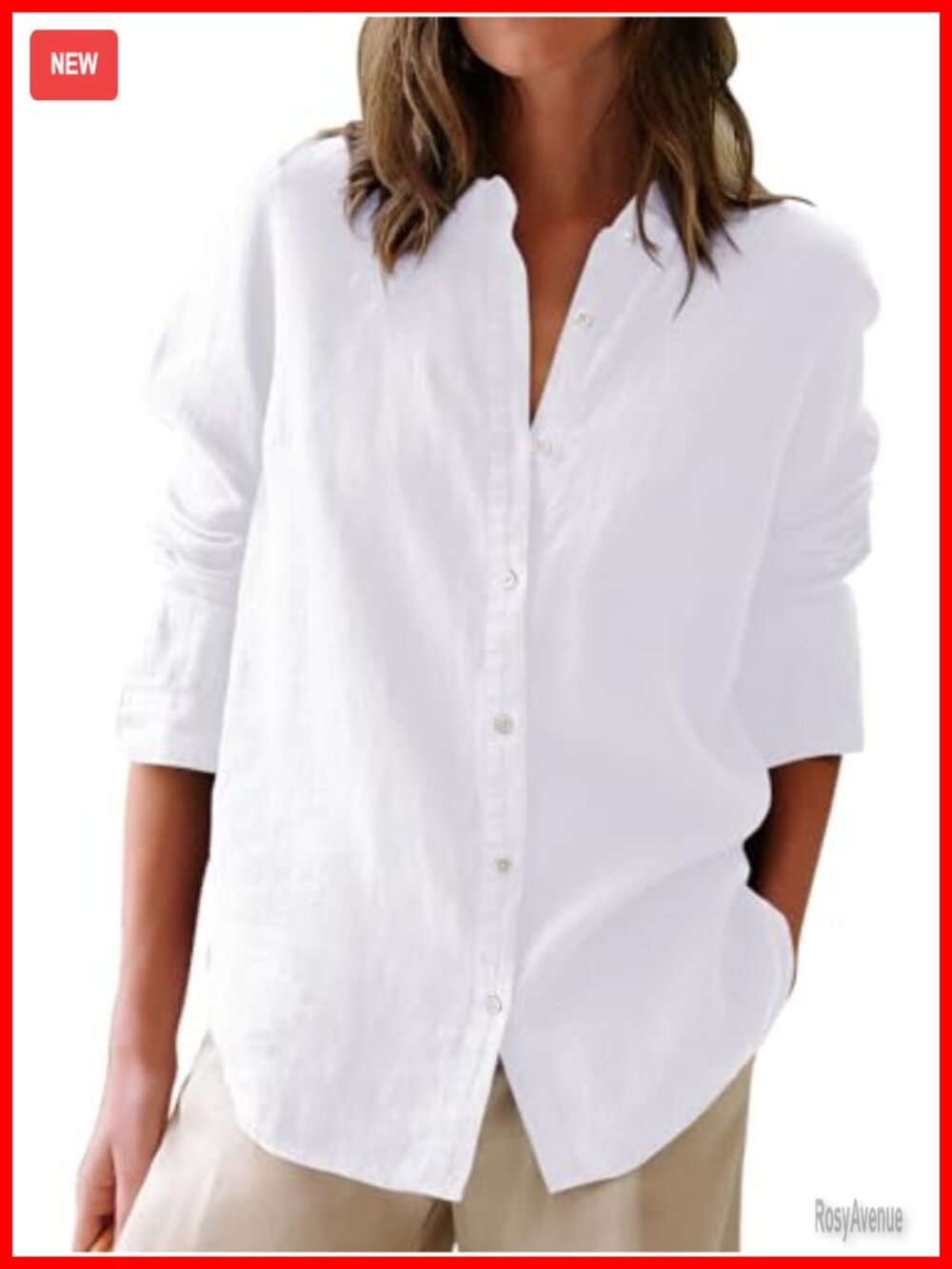 Women's Cotton Oxford Button Down Shirt Long Sleeve Collared Work Blouse